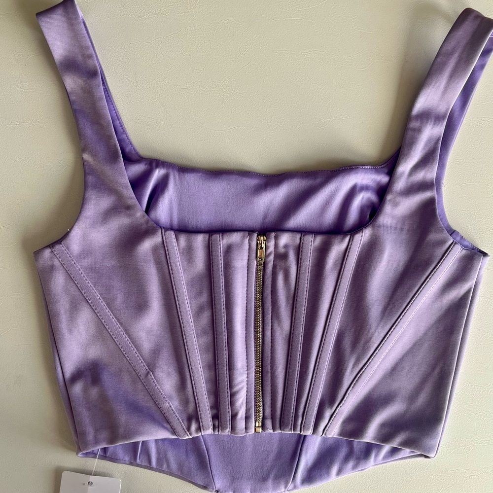 NWT Parthea Lavender Corset Top
